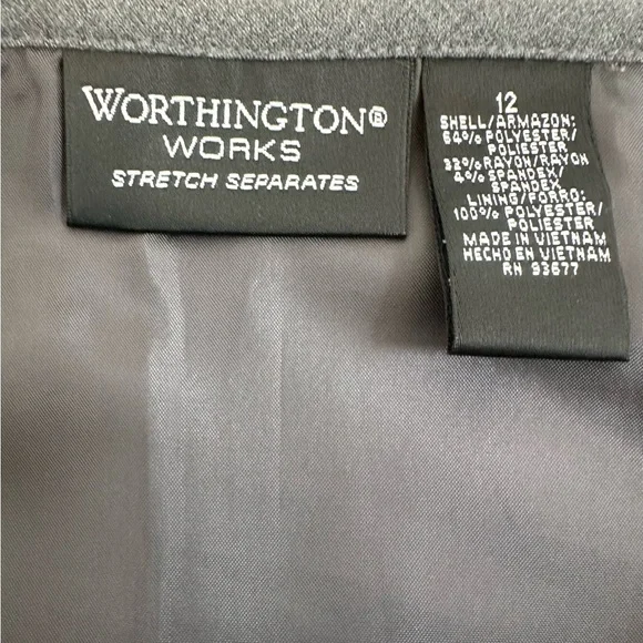 Worthington Works Stretch Separates Pleated Skirt, Size L, MSRP $62‎ - Picture 3 of 5
